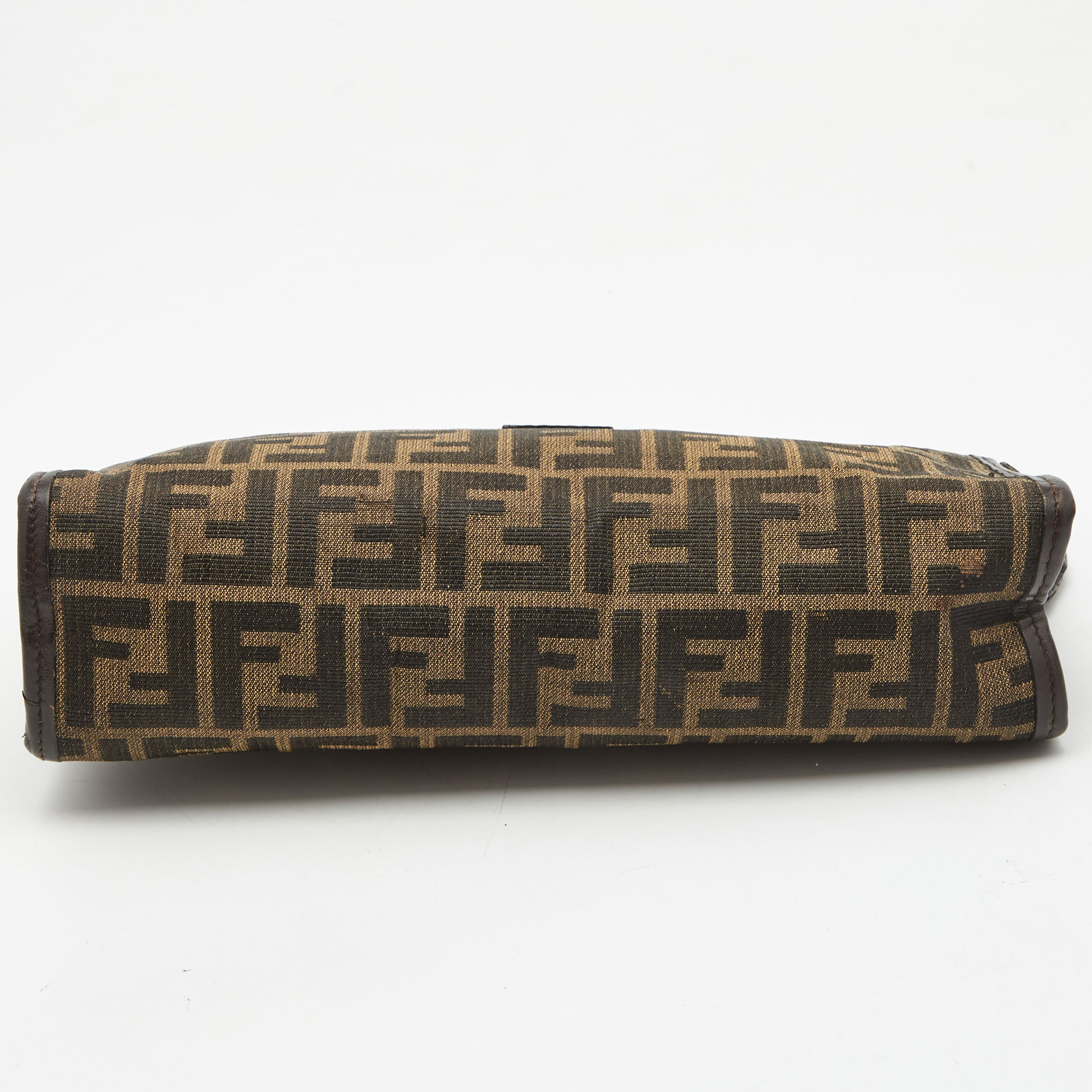 Sold at Auction: FENDI Zucca Brown Jacquard Cosmetic Hand Carry Bag
