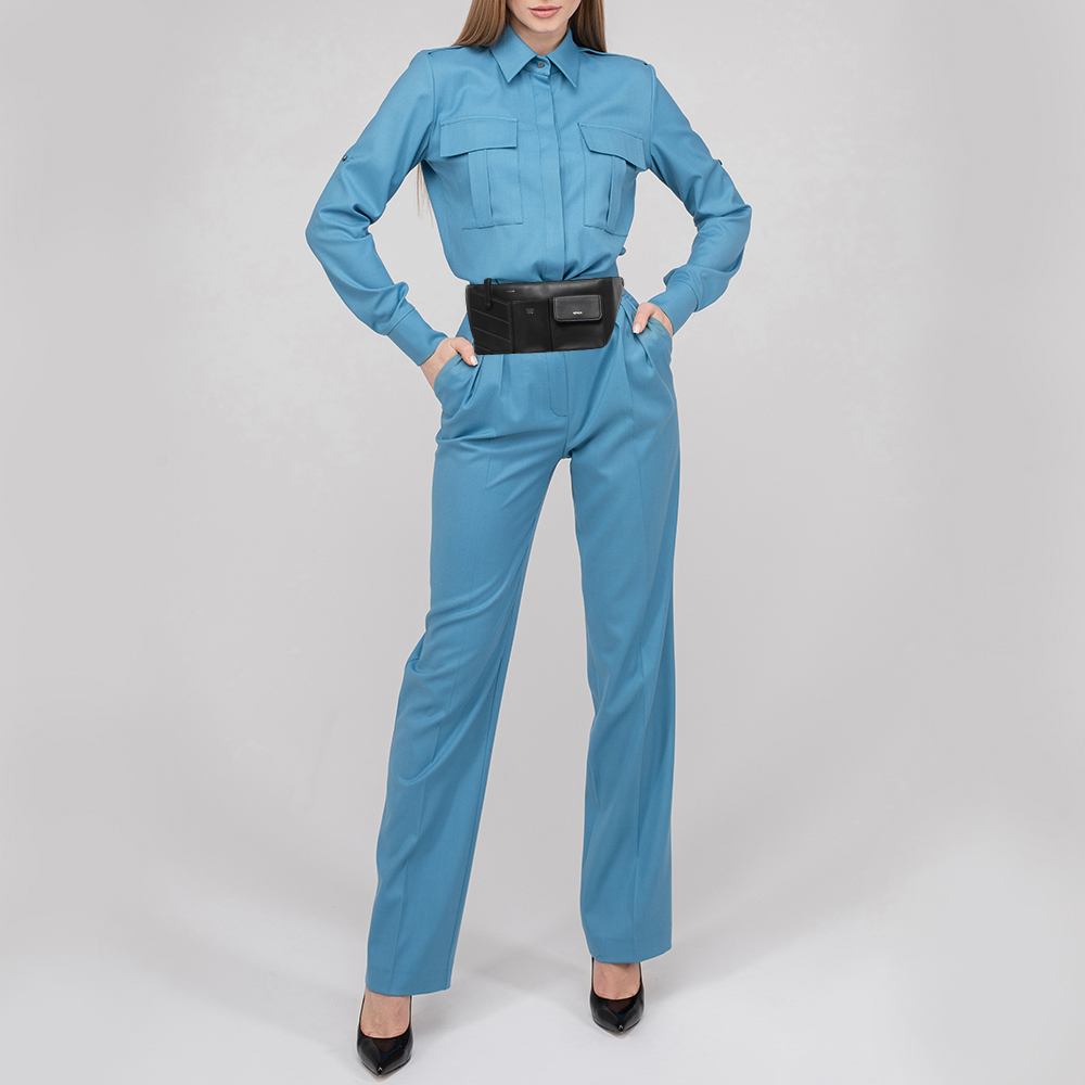

Fendi Black Leather and Mesh 3 Pockets Belt Bag