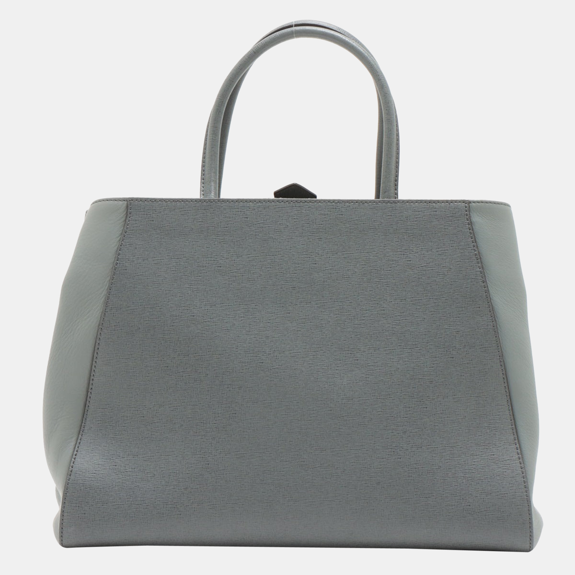 

Fendi Toujour Leather 2way handbag Grey 8BH250