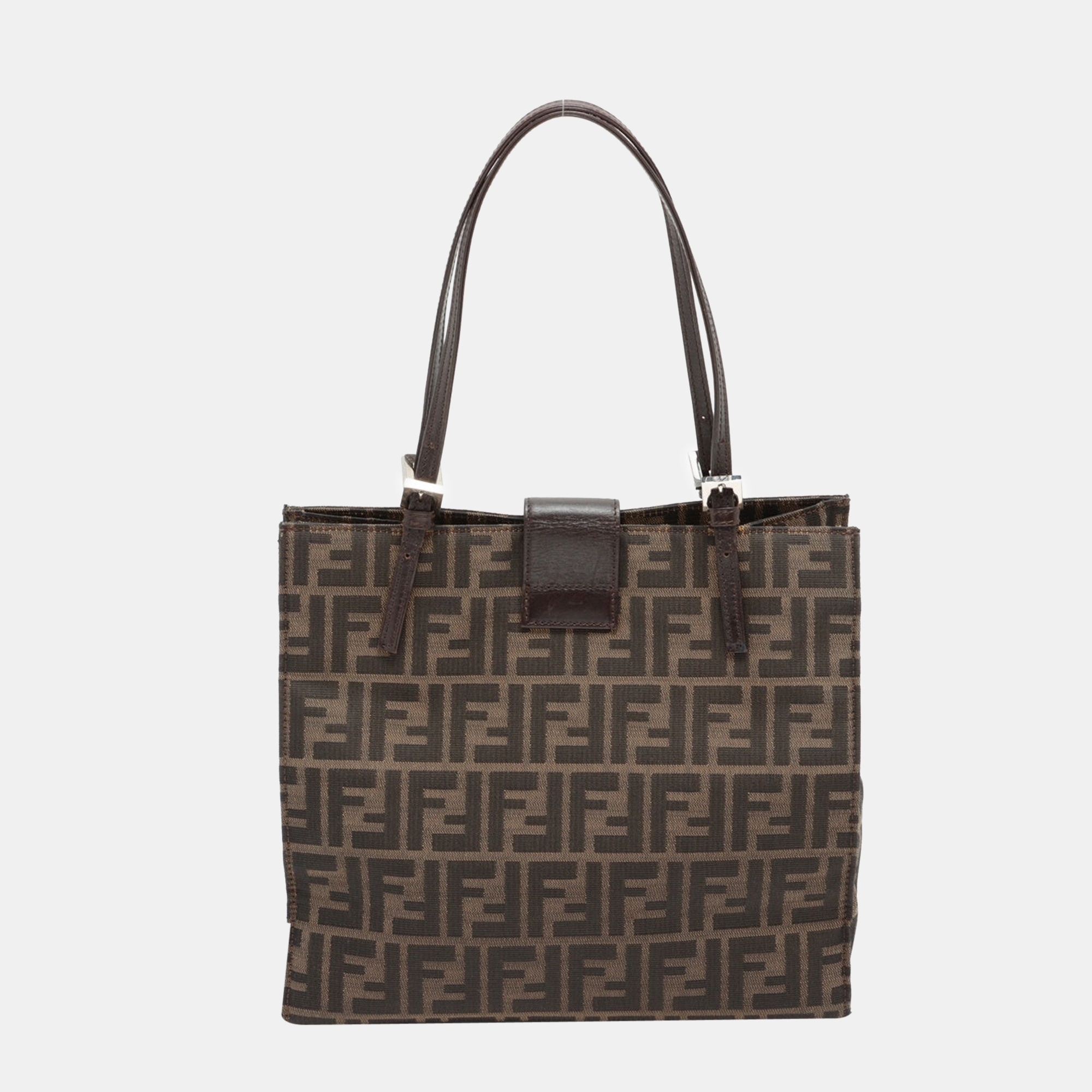 

Fendi ZUCCa Canvas & leather Tote bag Beige