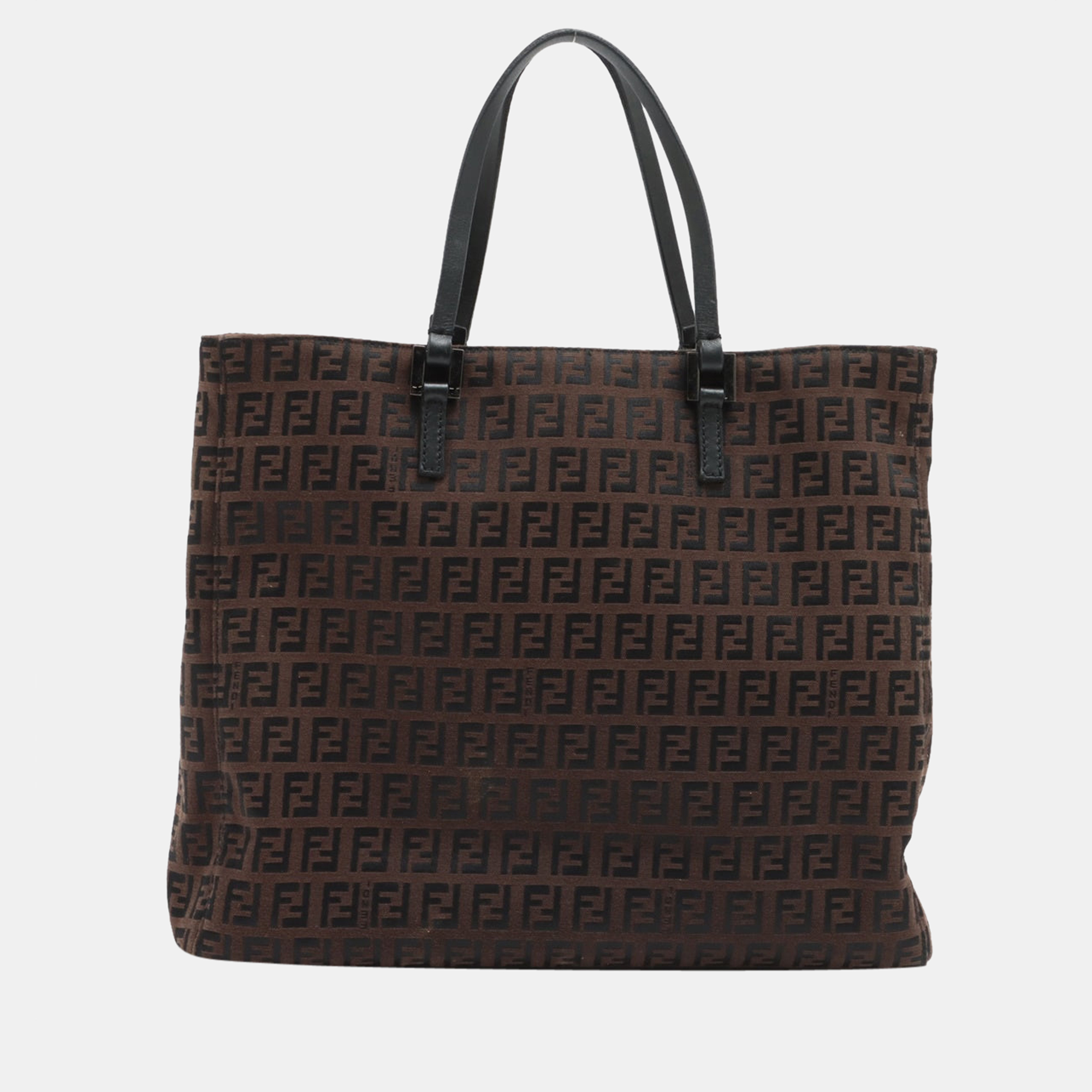 

Fendi Zucchino Canvas Hand bag Brown