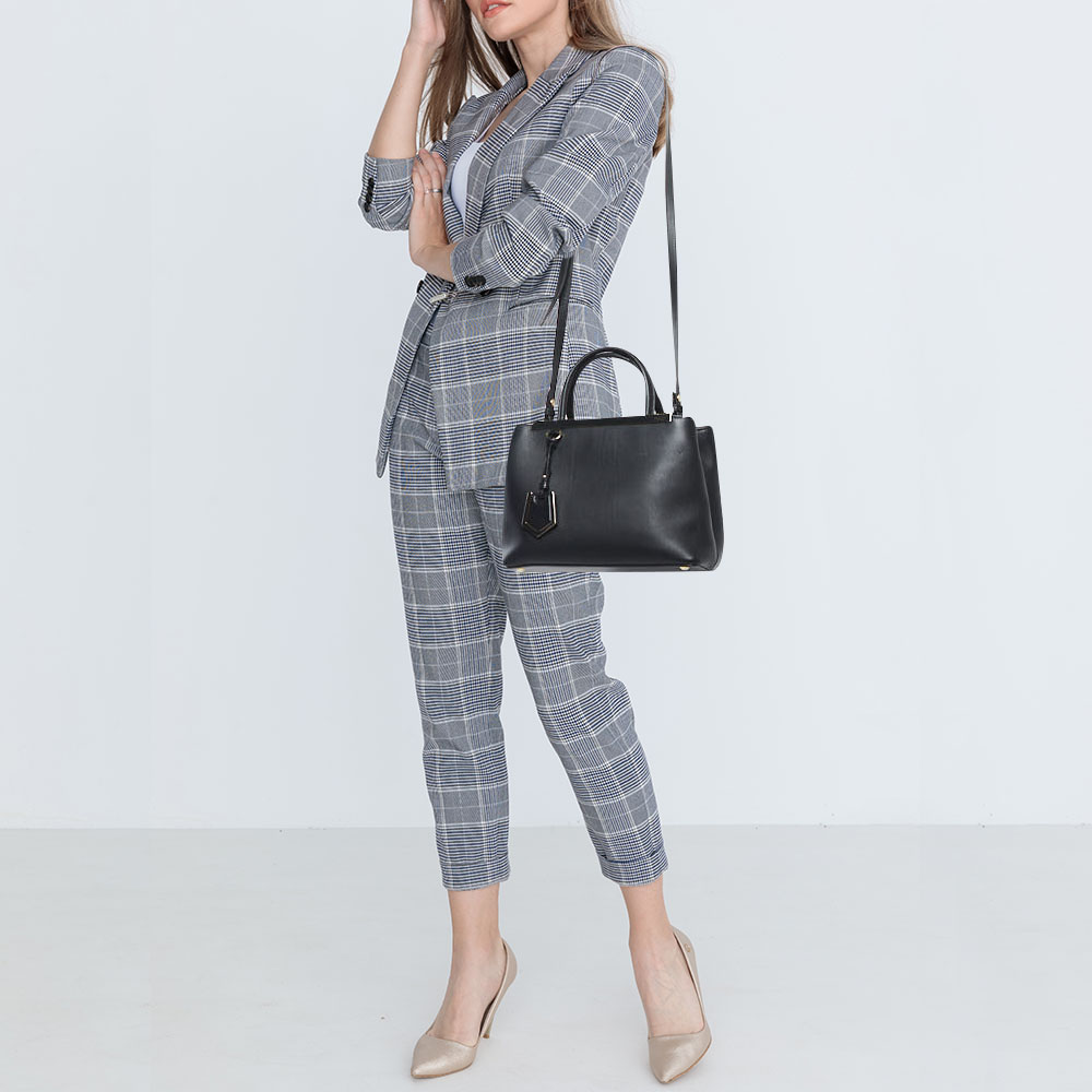 

Fendi Black Leather  2Jours Tote