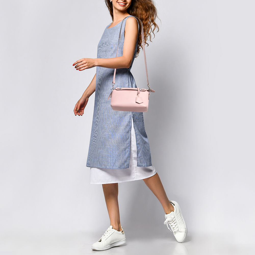 

Fendi Pink Leather Mini By The Way Crossbody Bag