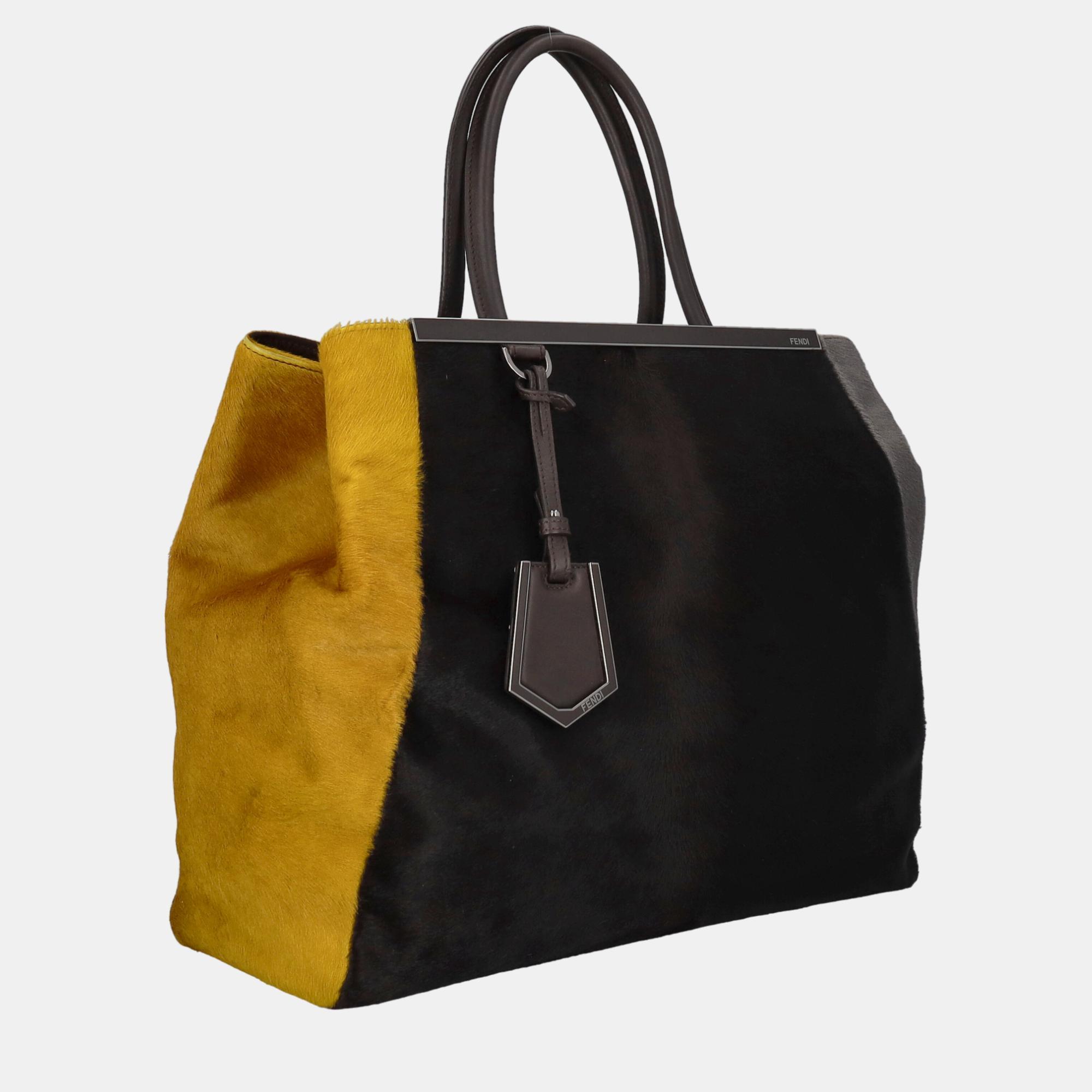 

Fendi 2Jours - Women's Leather Tote Bag - Multicolor