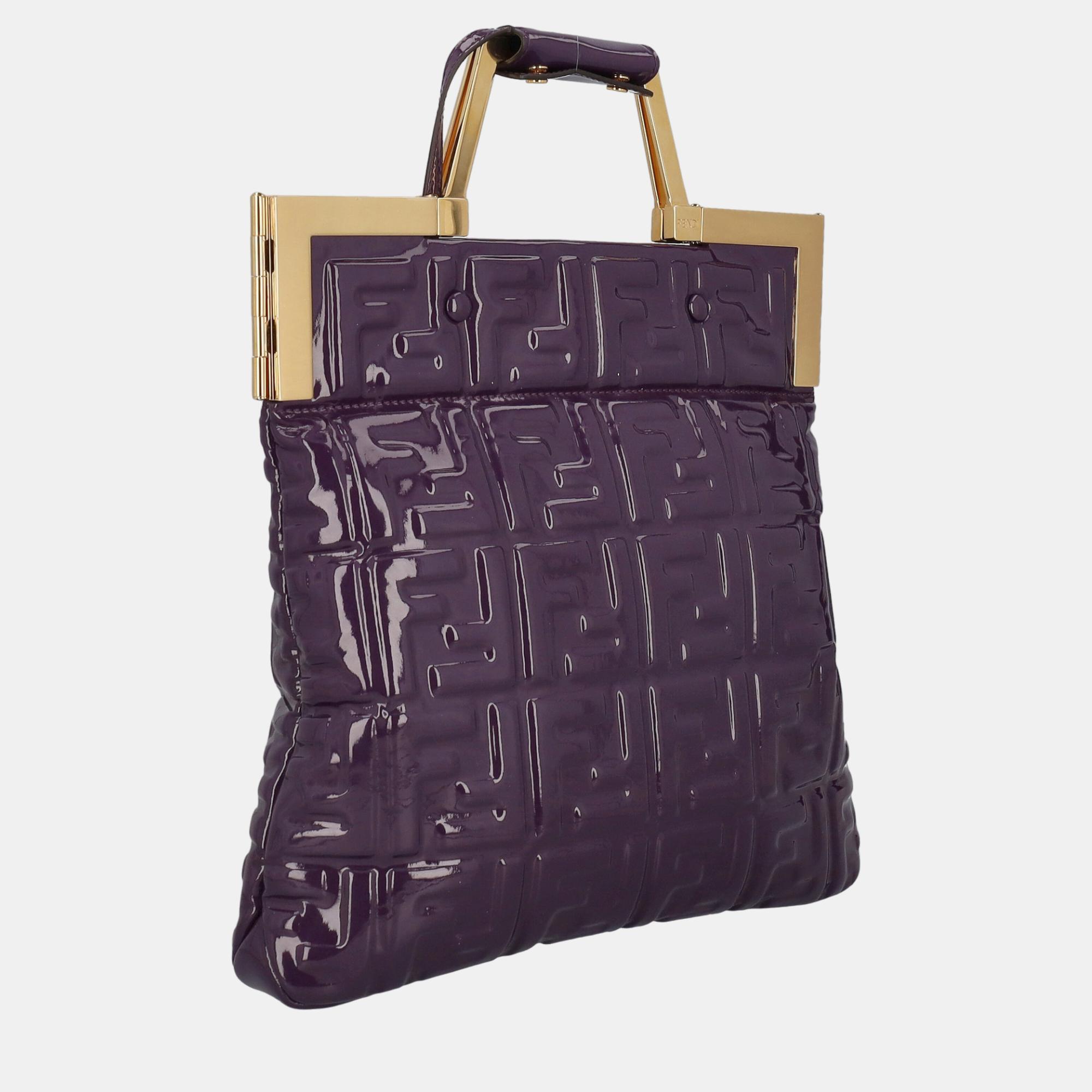 

Fendi Women's Leather Tote Bag - Purple