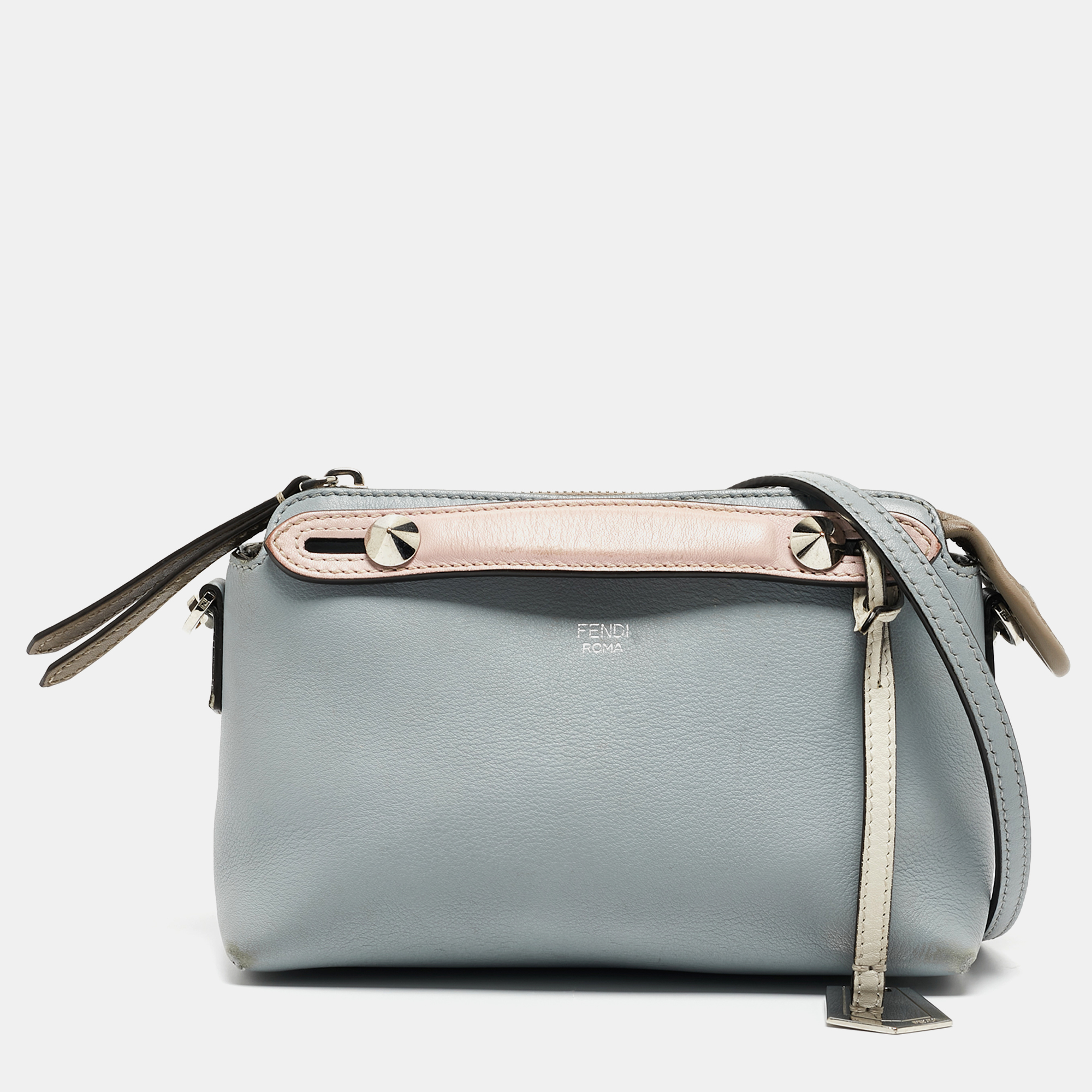

Fendi Tri Color Leather Mini By The Way Shoulder Bag, Multicolor