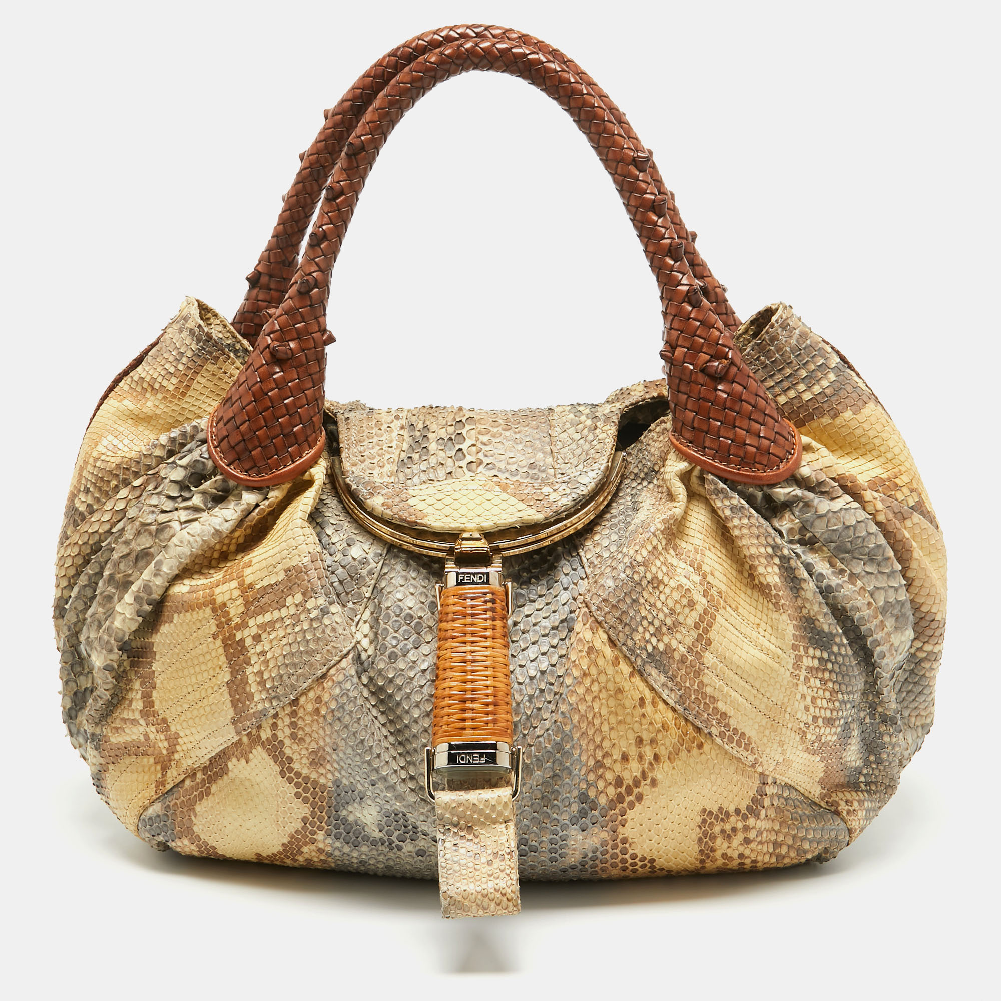 

Fendi Brown/Multicolor Python and Leather Spy Bag