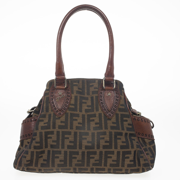 Pre Owned Fendi Zucca du Jour Handbag