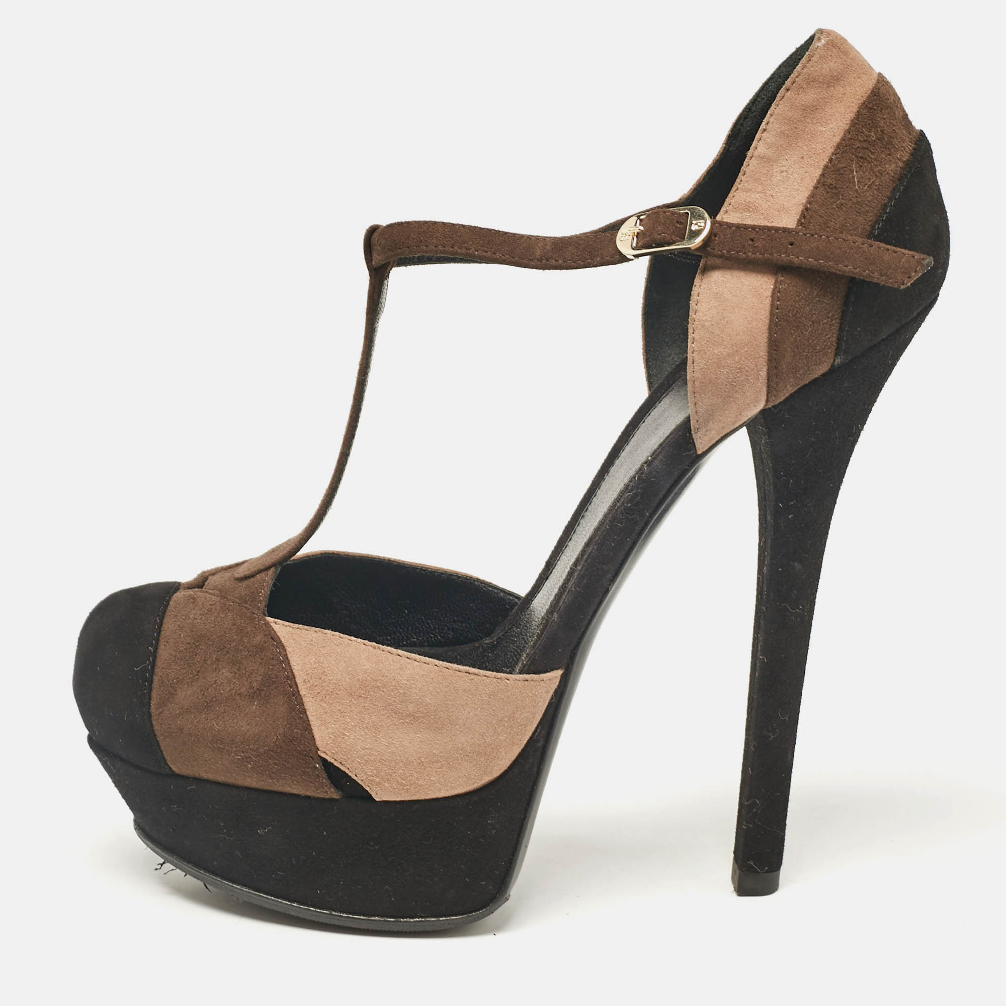 

Fendi Multicolor Suede Mary Jane Pumps Size