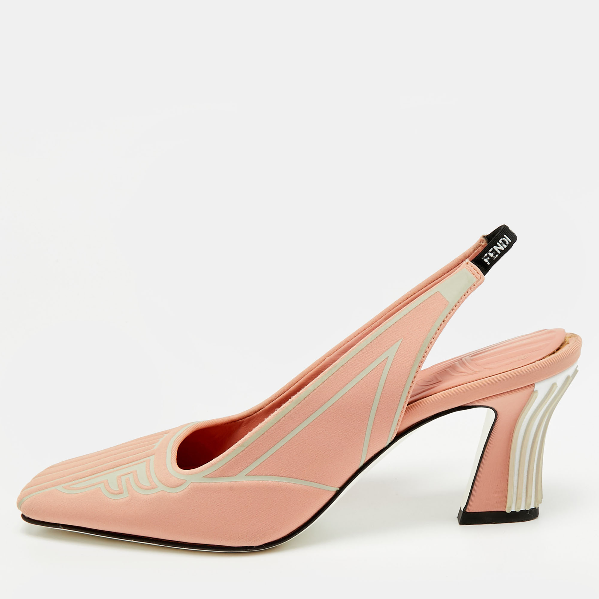 

Fendi FFreedom Size  Pink Neoprene Slingback Pumps