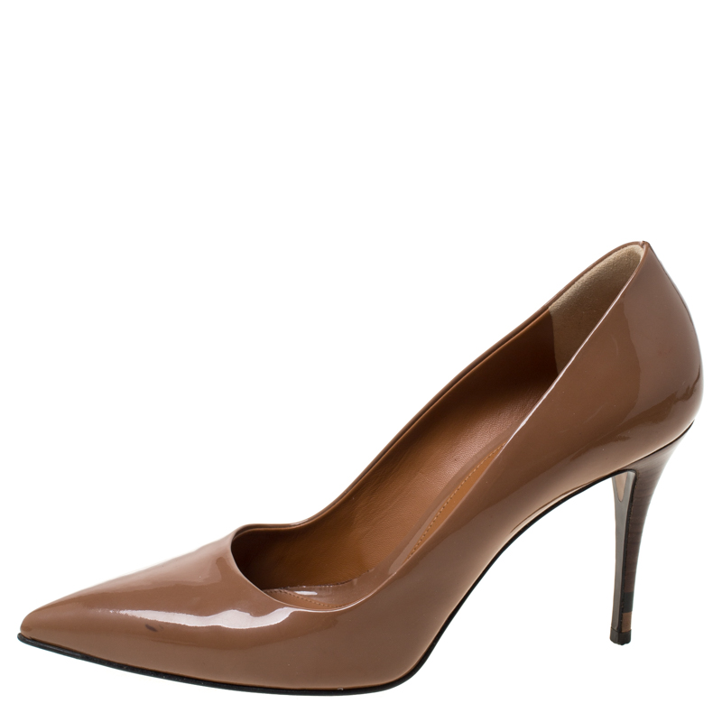 

Fendi Brown Patent Leather Pointed Toe Pumps Size