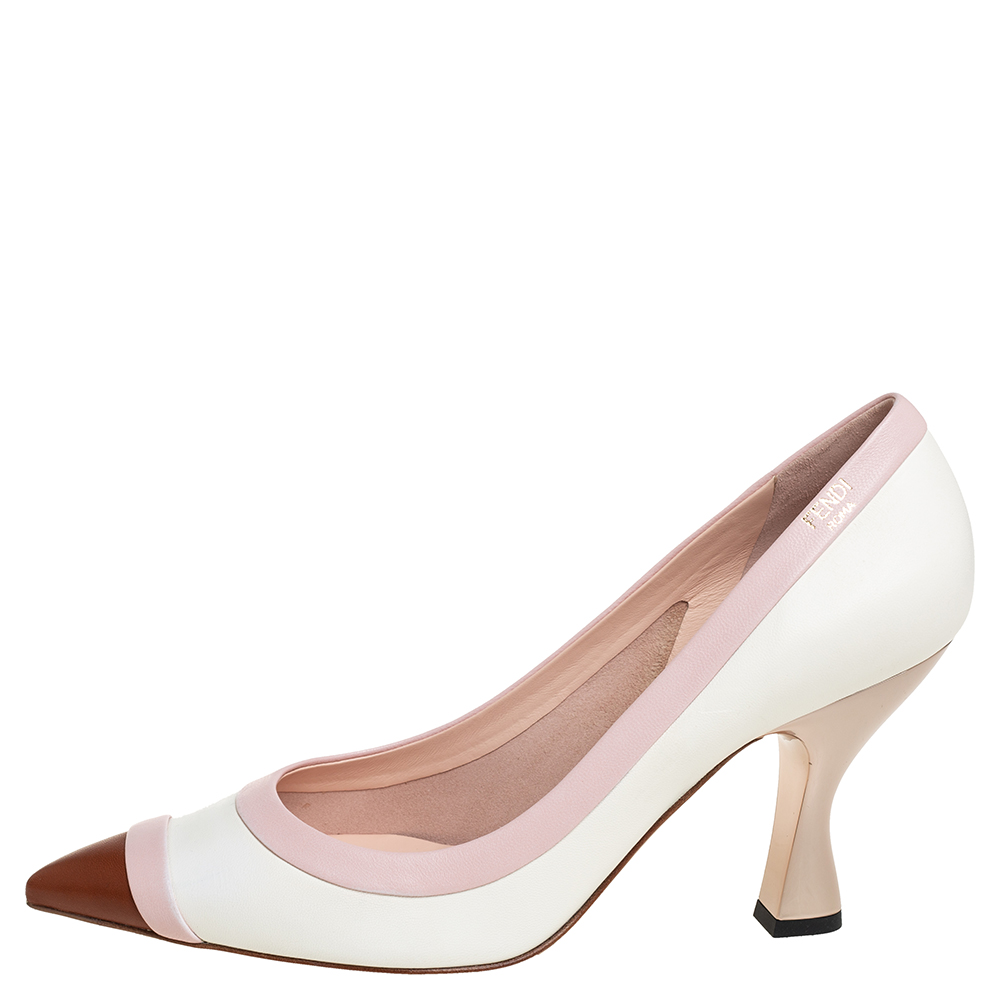 

Fendi Multicolor Leather Colibri Court Pumps Size