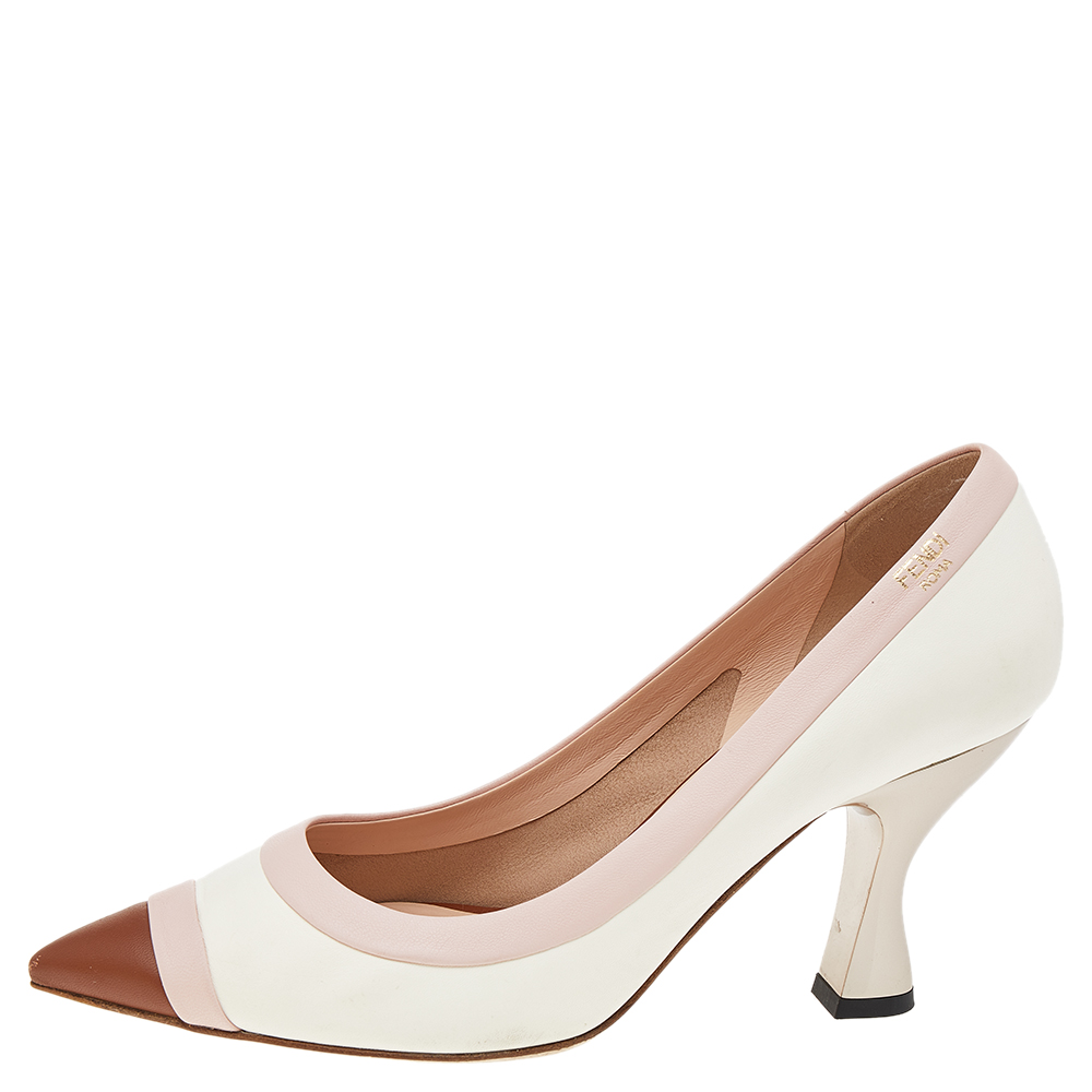 

Fendi Multicolor Leather Colibri Court Pointed Toe Pumps Size