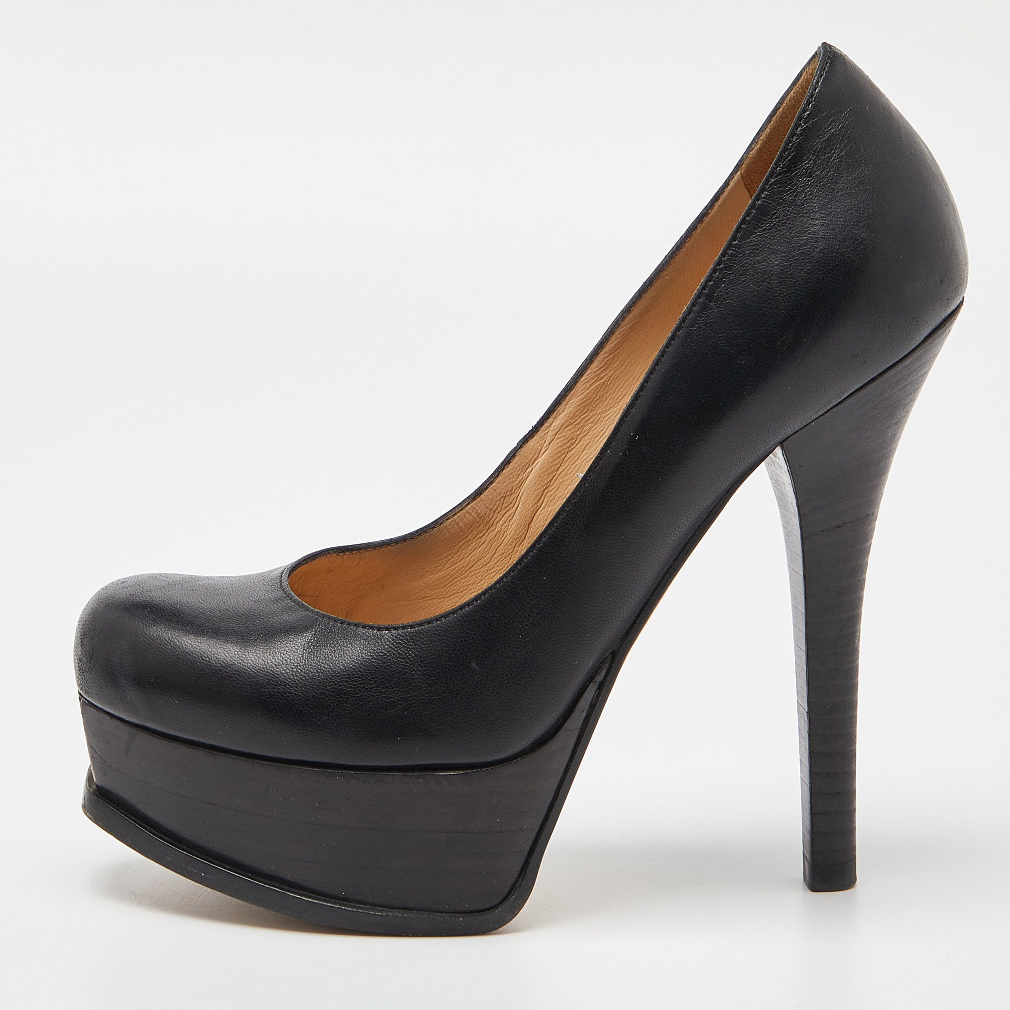 

Fendi Black Leather Fendista Platform Pumps Size