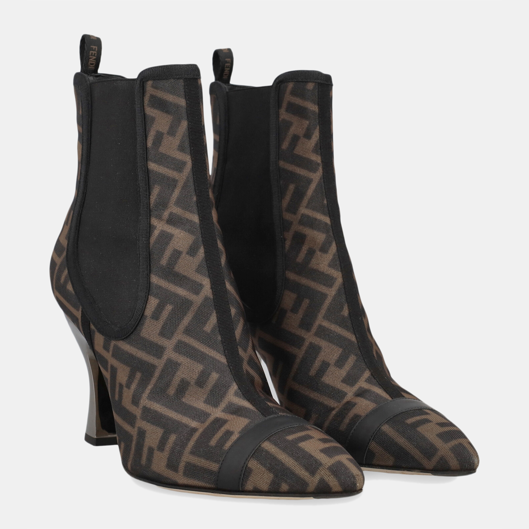 

Fendi Women's Fabric Ankle Boots - Brown - EU