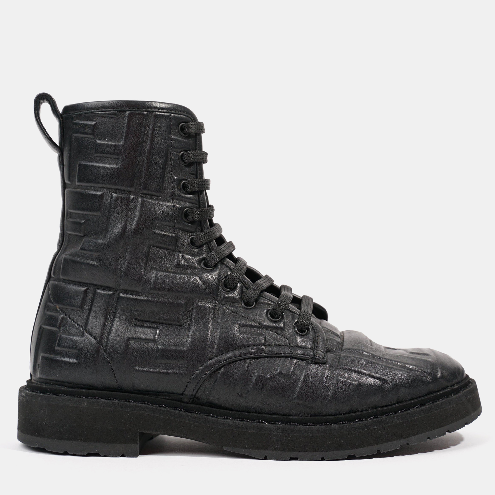 

Fendi Womens Lace Up Boot Black EU  / UK 2.5