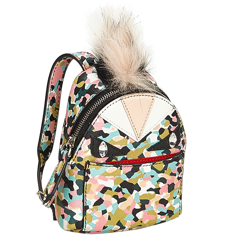 

Fendi Multicolor Leather Bag Bugs Backpack Bag Charm