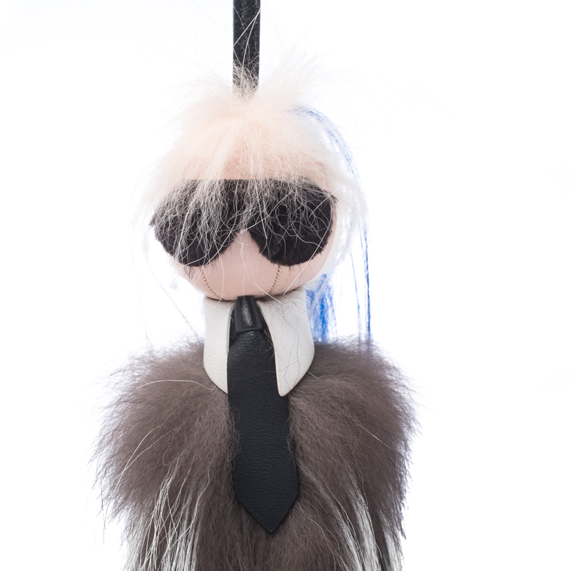 

Fendi Multicolor Fur And Leather Mini Karlito Bag Charm