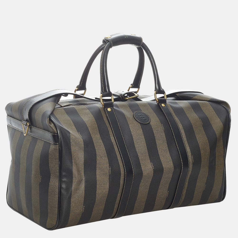 

Fendi Black Pequin Travel Bag