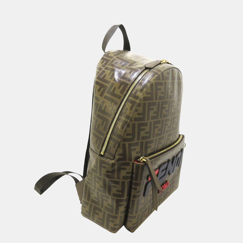 

Fendi Brown/Multi Color Zucca Fendimania Canvas Backpack