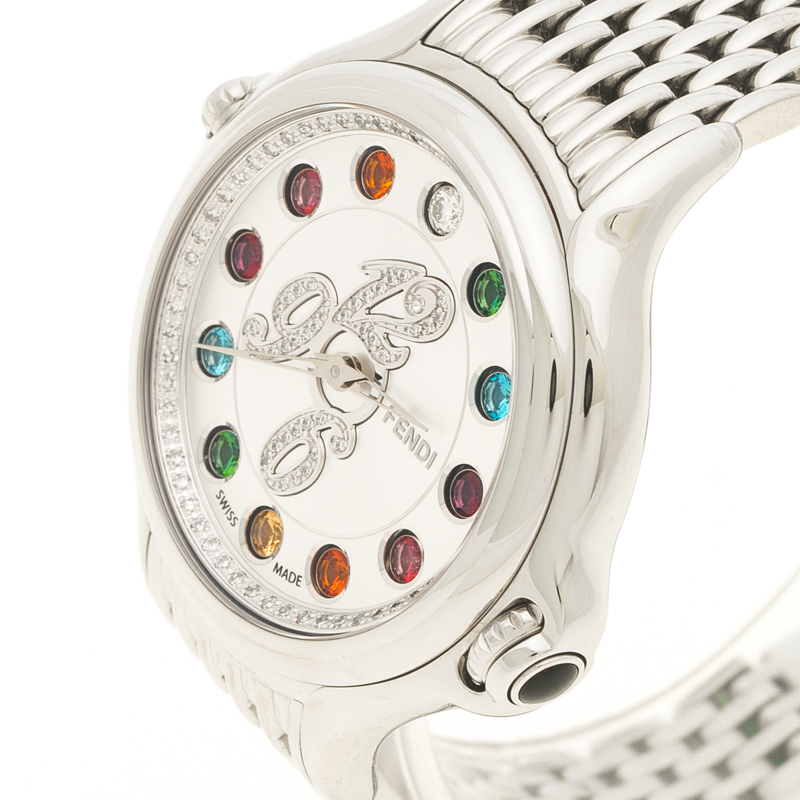 

Fendi Silver Stainless Steel Crazy Carats Women's Wristwatch