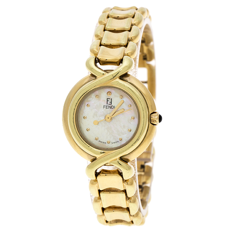 Fendi 320G Gold Tone Dress Watch