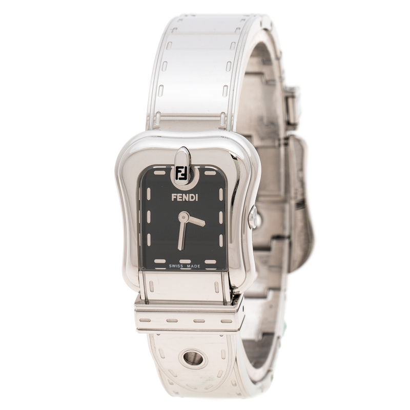 Fendi Black Stainless Steel B.Fendi 3800L Women's Wristwatch 23 mm