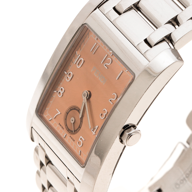 

Fendi Metallic Pink Stainless Steel, Silver