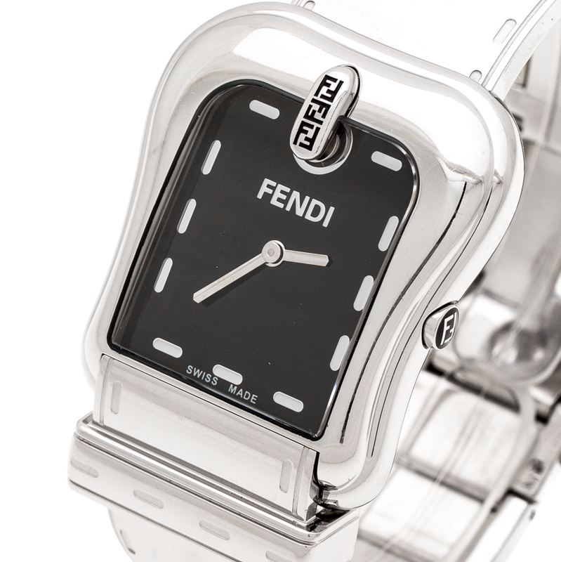 

Fendi Black Stainless Steel B.Fendi, Silver