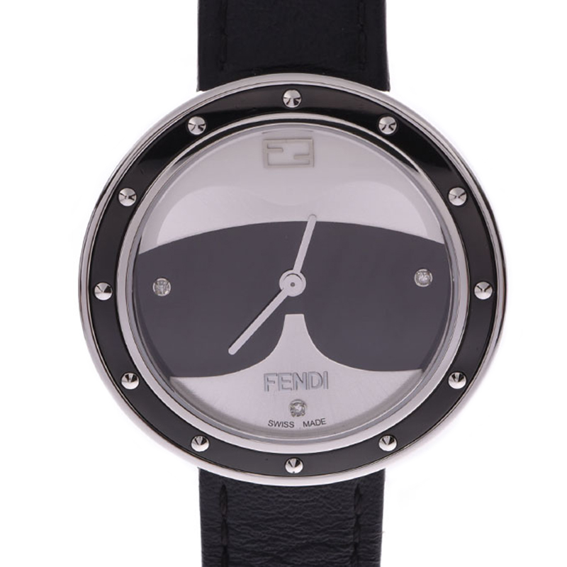 

Fendi Silver/Black Stainless Steel My Way Cartio Women's Wristwatch