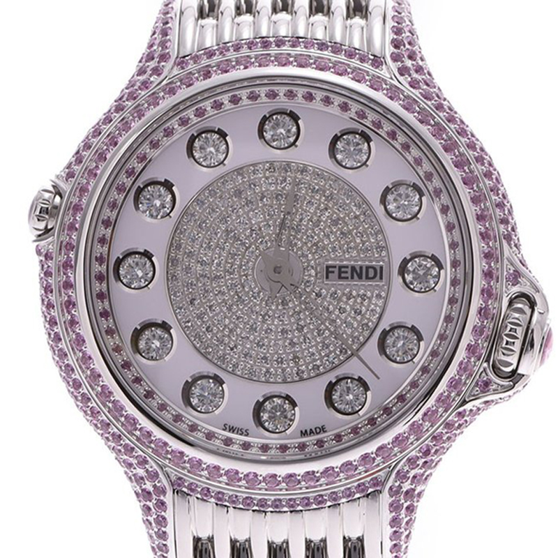 

Fendi White Diamond and Stainless Steel Crazy Quartz Women's Wristwatch