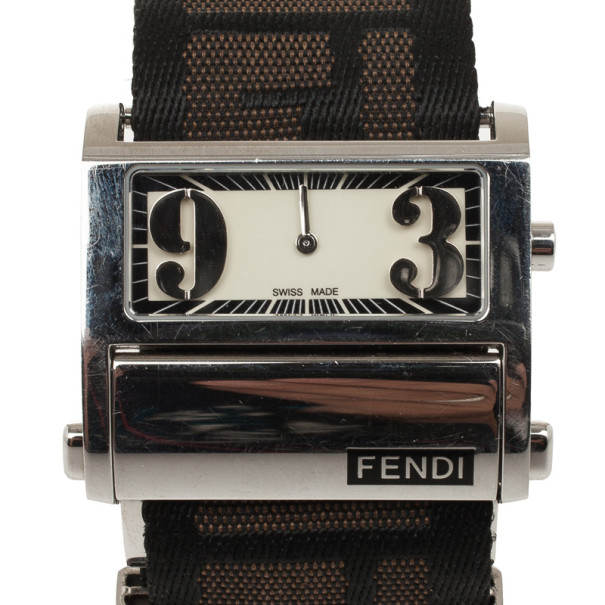 Fendi Cream Zip Code Womens Wristwatch 40 MM