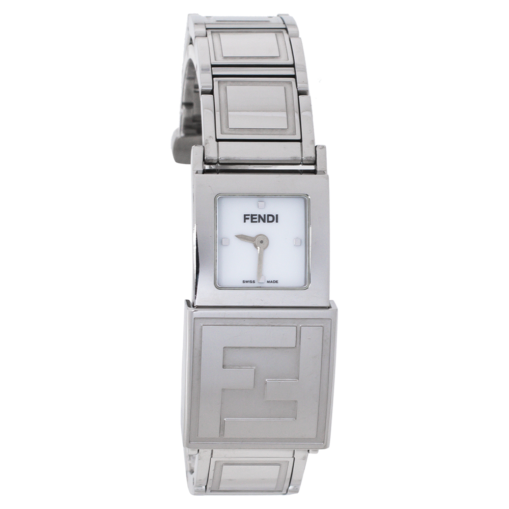 

Fendi White/Black Stainless Steel Secret
