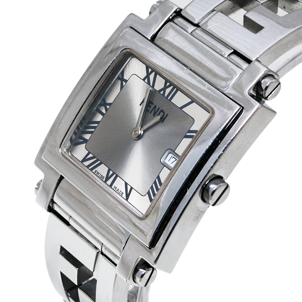 

Fendi Silver Stainless Steel Quadro