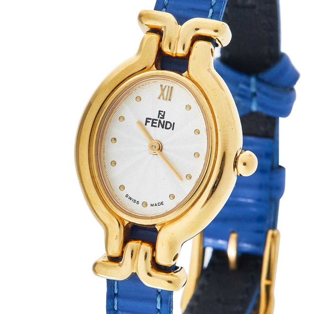 

Fendi Silver Gold-Plated Stainless Steel Interchangeable Strap