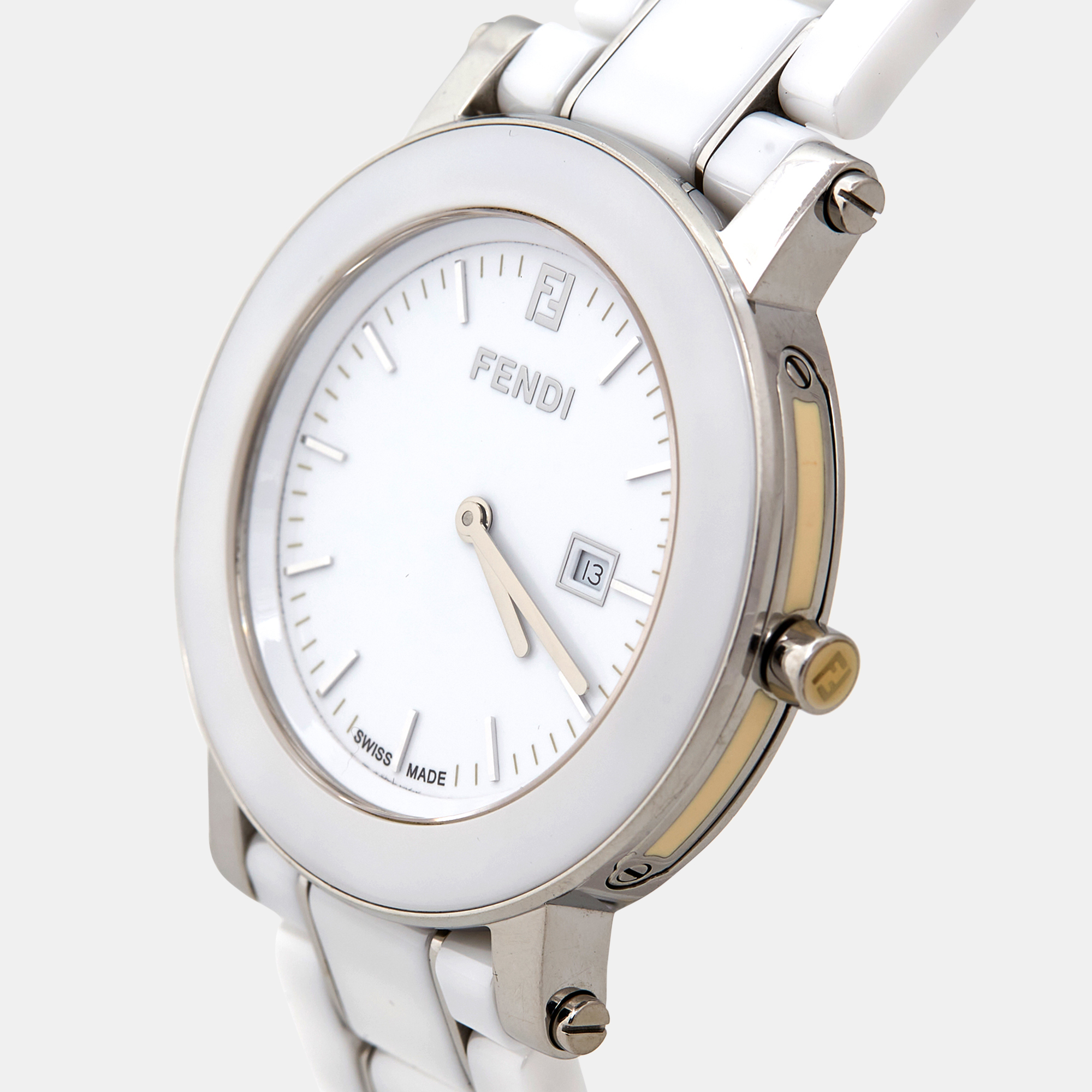 

Fendi White Ceramic Stainless Steel