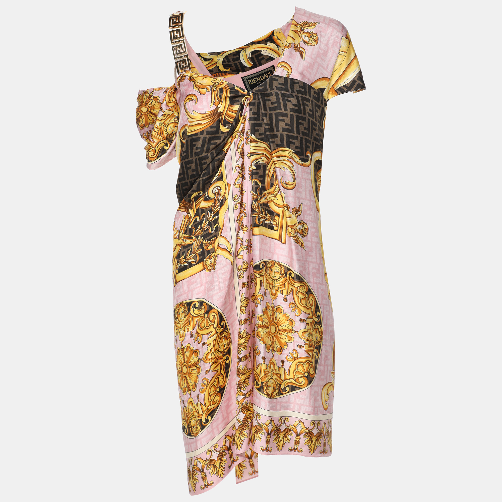

Fendace Multicolor Printed Silk Mini Dress S