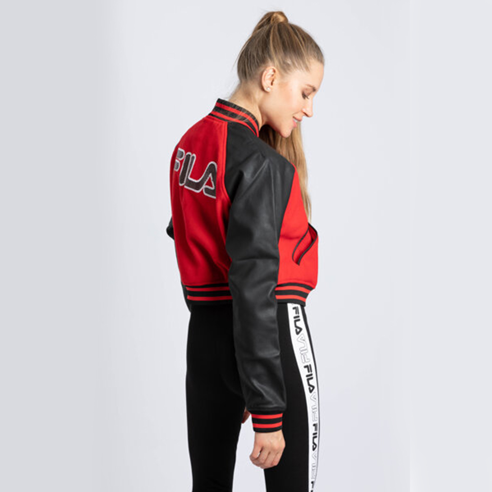 

Fila Red Rosalie Letterman Jacket  (Available for UAE Customers Only