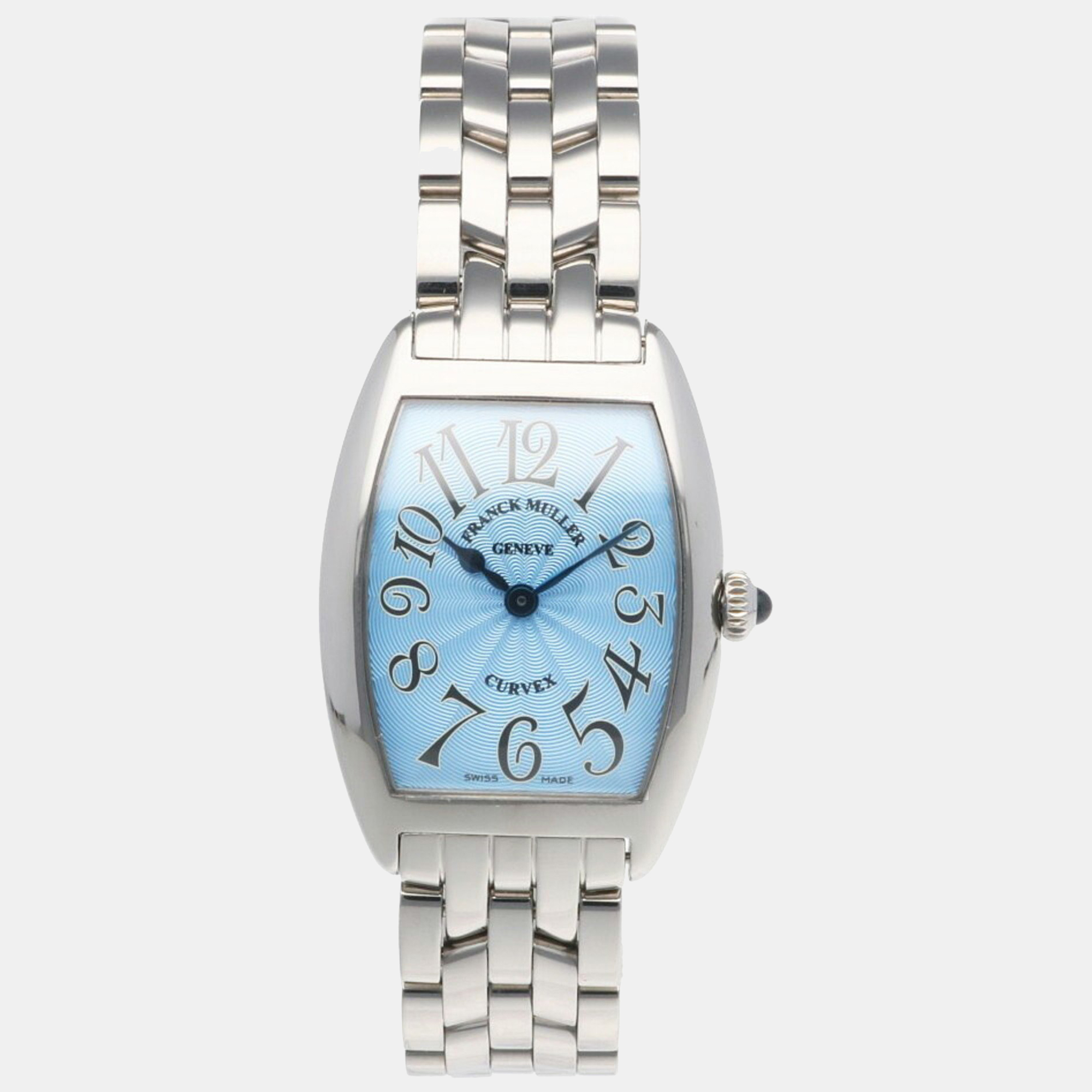 

Franck Muller Blue Stainless Steel Tonneau Curvex Quartz Women's Wristwatch 25 mm