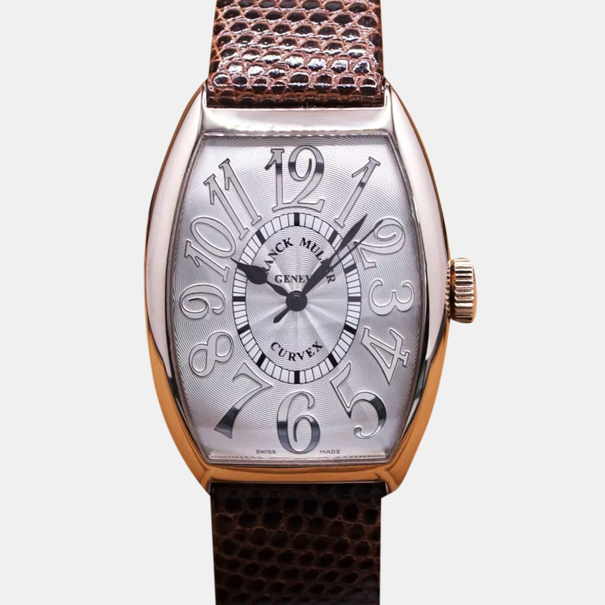 

Franck Muller Silver 18k White Gold Cintree Curvex 5850 SC Automatic Women's Wristwatch 32 mm