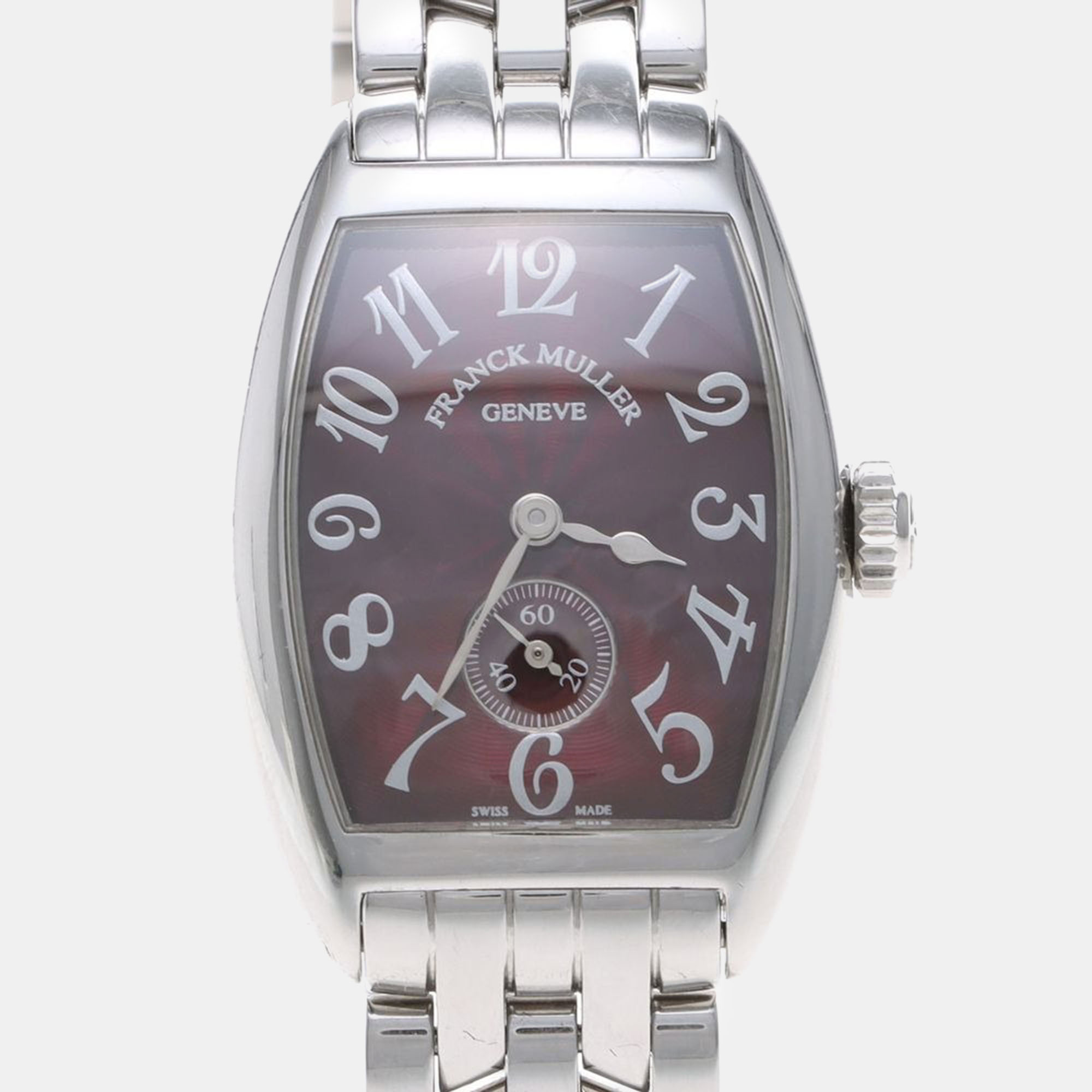 

Franck Muller Stainless Steel Tonneau Curvex Women's Wristwatch 25 cm, Red