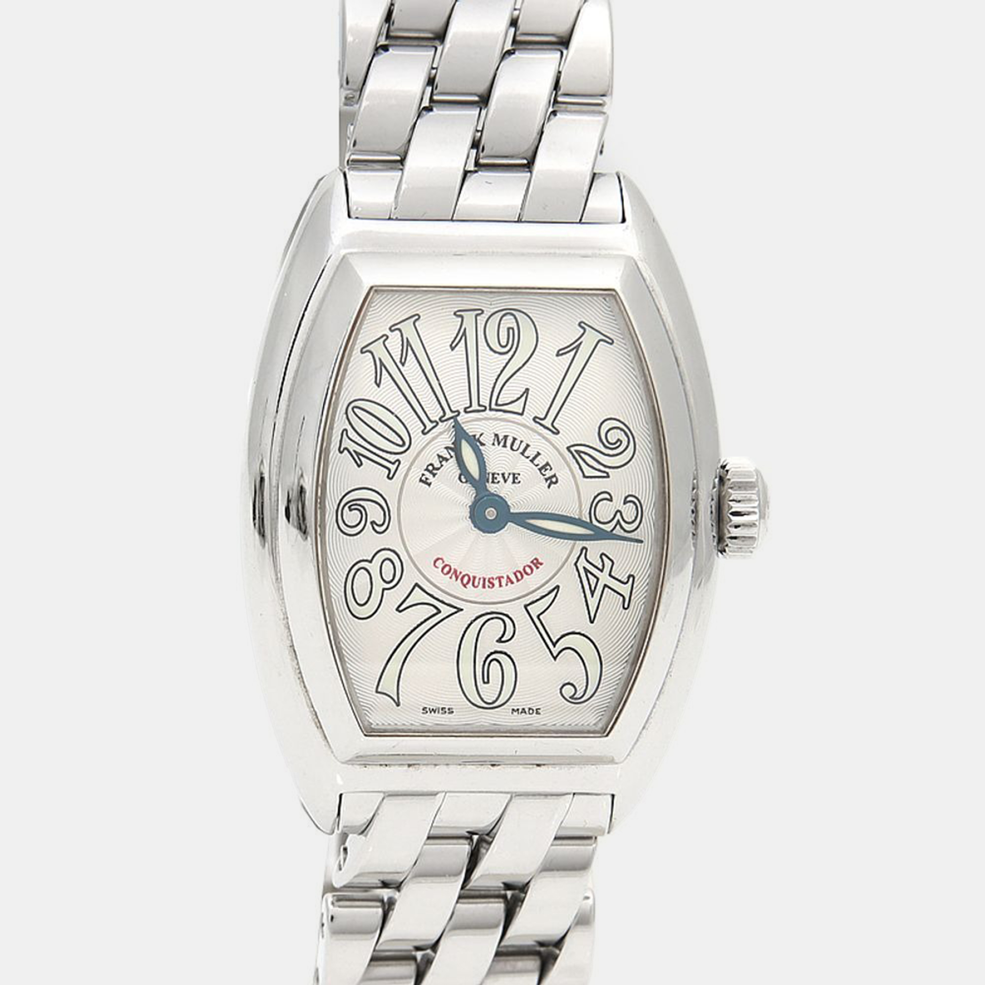 Pre-owned Franck Muller Silver Conquistador Women's Wristwatch 27.5 Mm