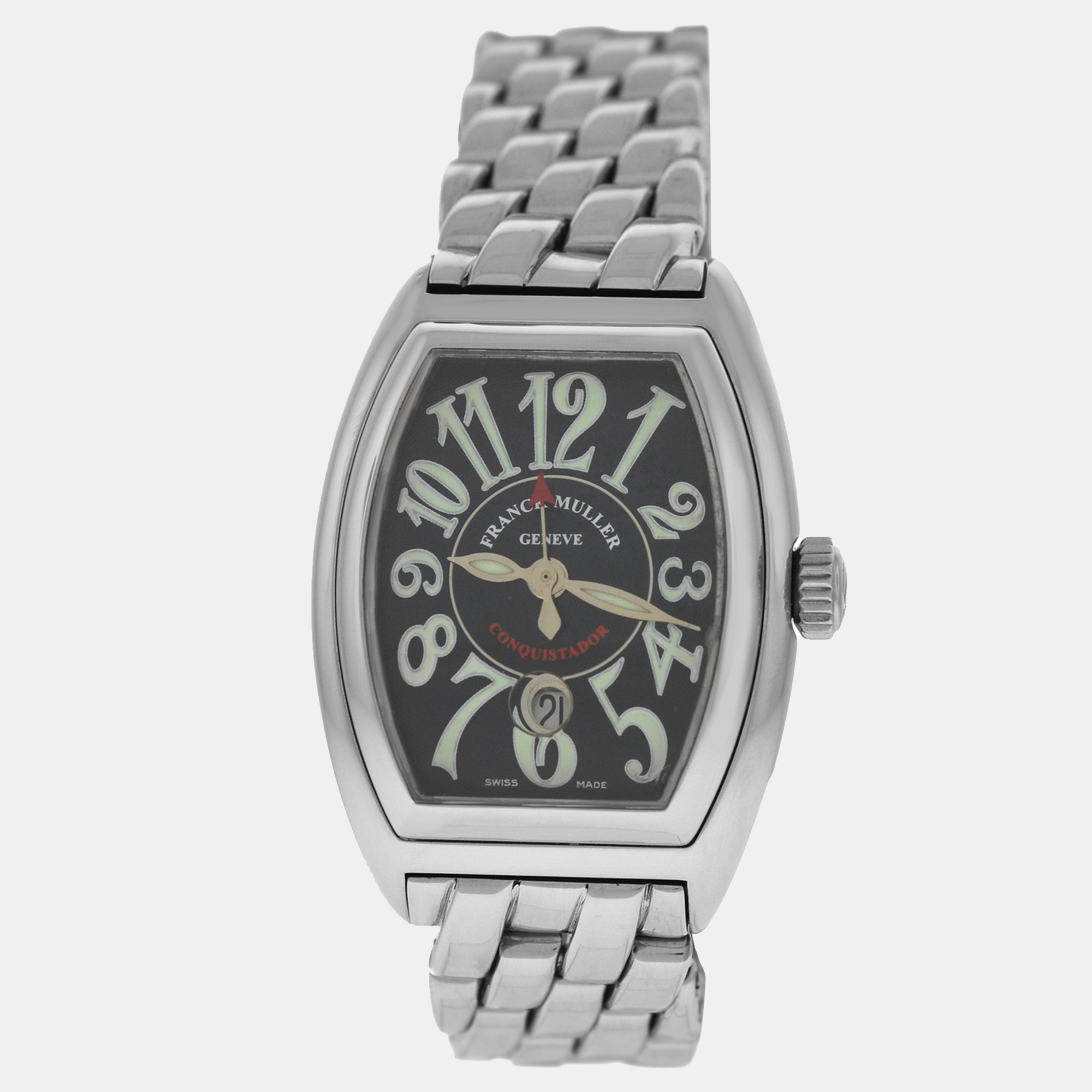

Franck Muller Conquistador 8001 L SC Automatic Black Stainless Steel Women's Wristwatch 28 mm