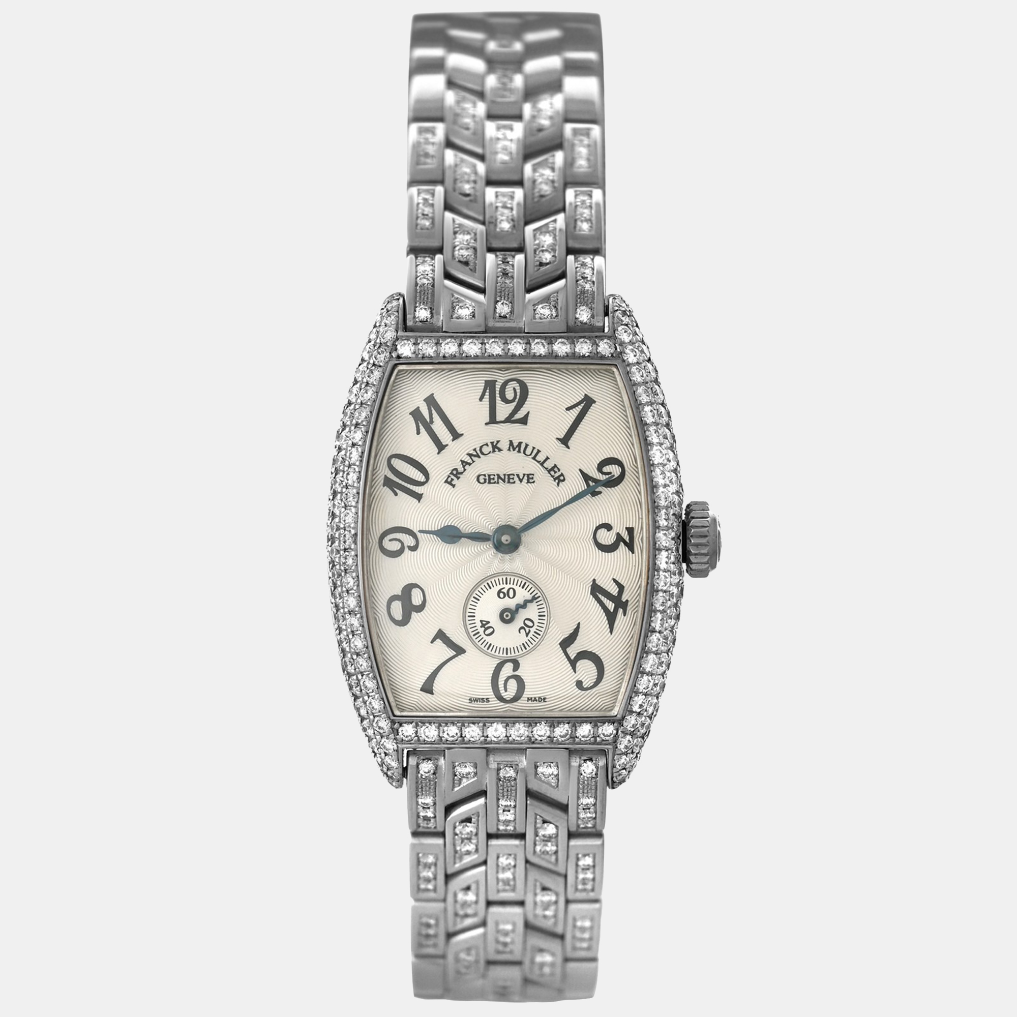 

Franck Muller Curvex 1750 S6 D Manual Winding Diamond 18K White Gold Women's Wristwatch 25 mm
