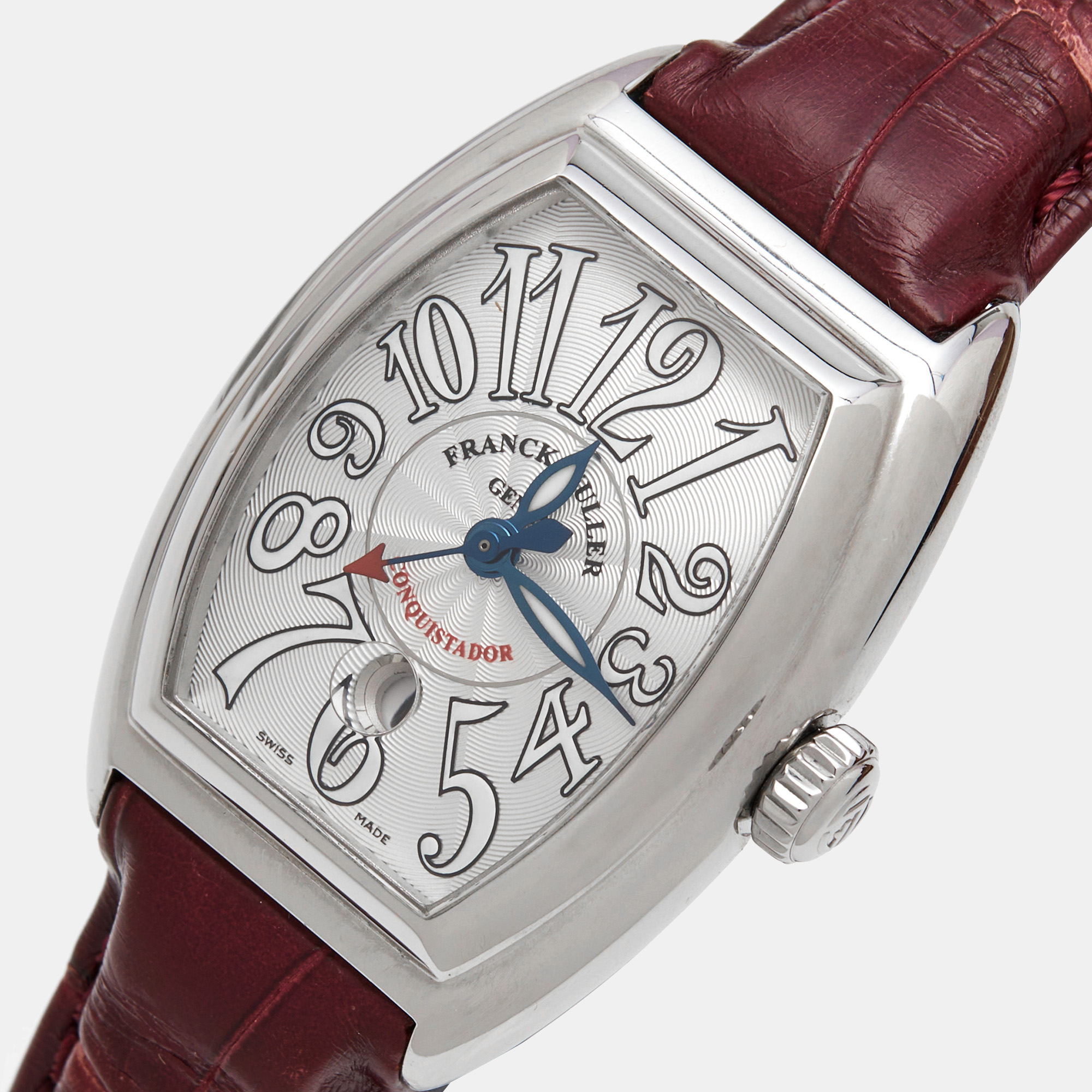 

Franck Muller Silver Stainless Steel Alligator Conquistador