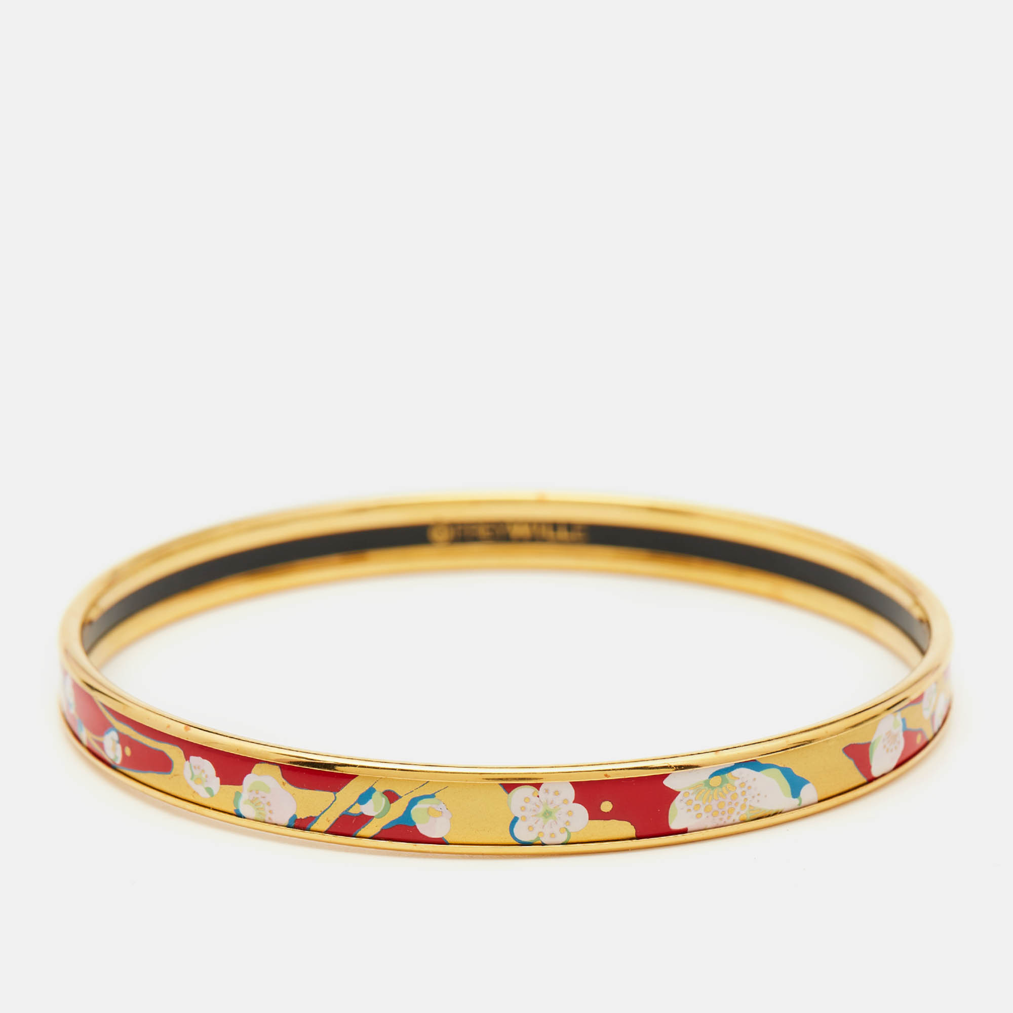 

Frey Wille Hommage à Vincent van Gogh L'Amandier Rouge Éclat Printed Enamel Gold Tone Bracelet