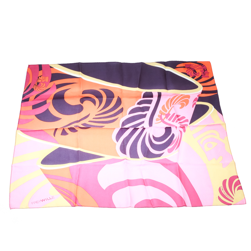 

Frey Wille Multicolor Magic Sphinx Printed Silk Square Scarf