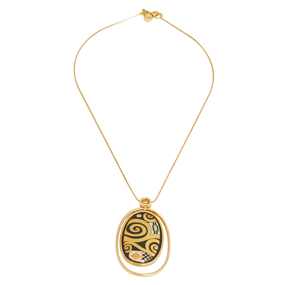 

Frey Wille Hommage à Gustav Klimt Gold Plated Waterdrop Pendant Necklace