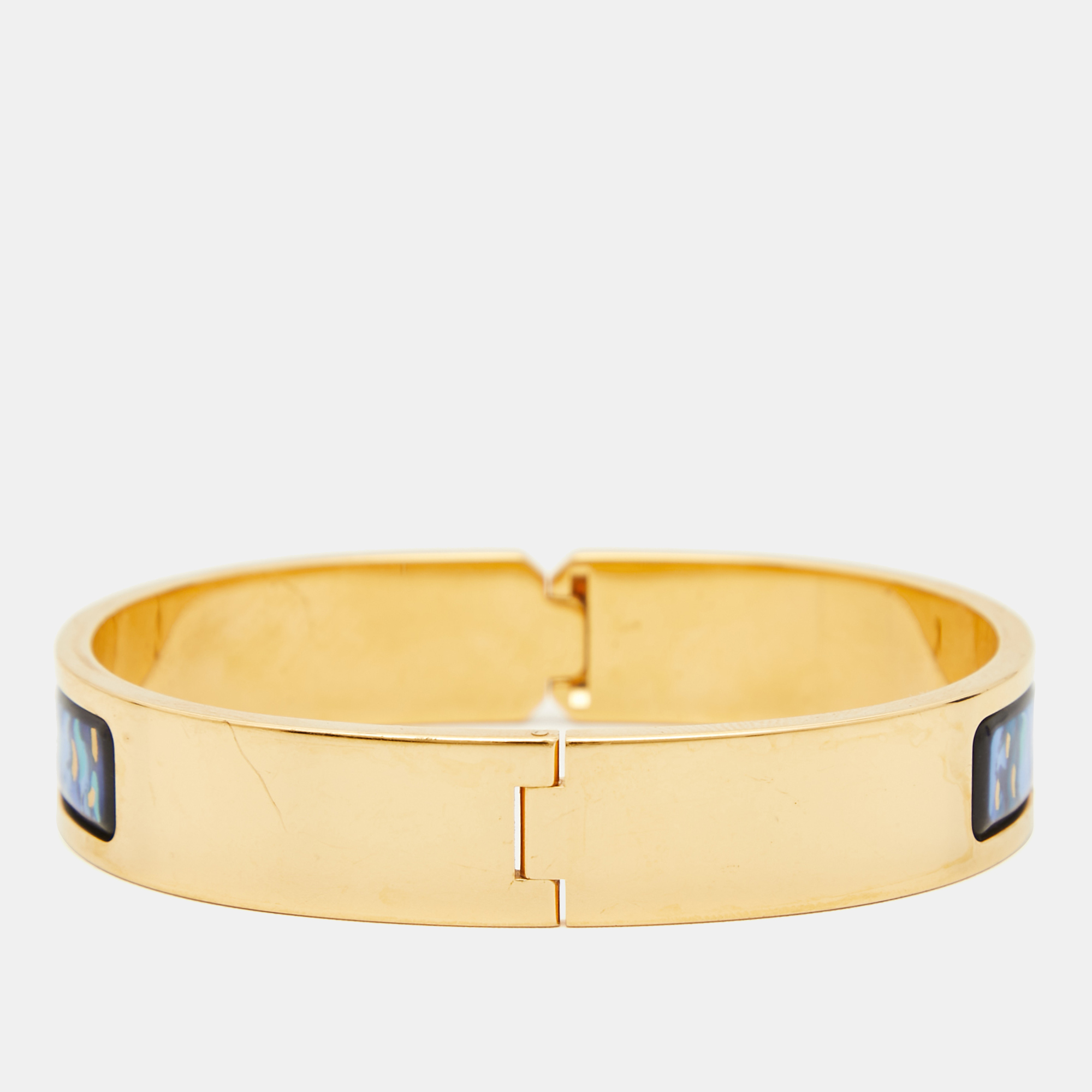 

Frey Wille Fire Enamel Gold Tone Bangle Bracelet