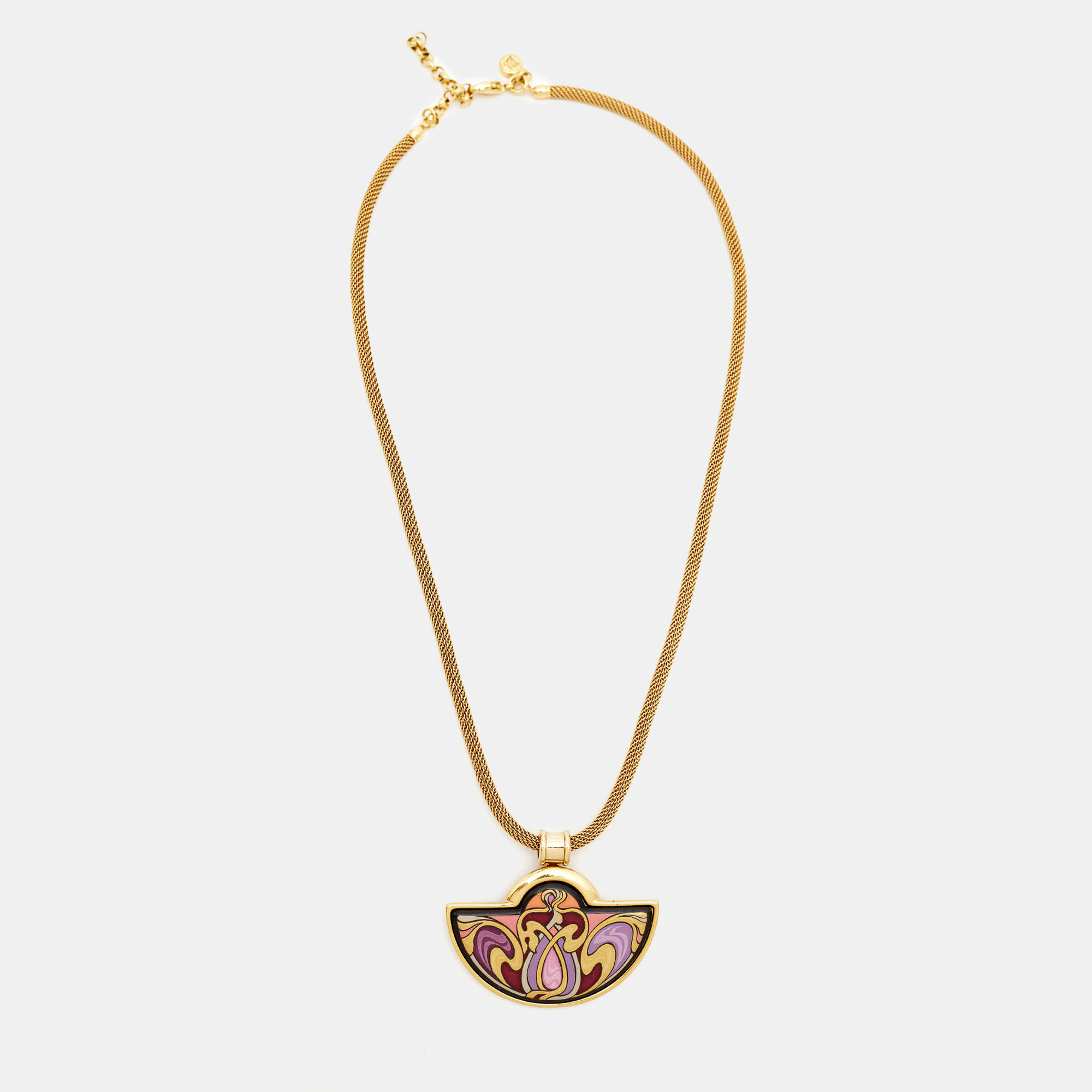 

Frey Wille Fire Enamel Gold Tone Necklace